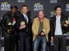 Samuel Jackson, Tom Hiddleston, Joss Whedon and Chris Evans Photo