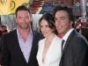 Hugh Jackman, Evangeline Lilly and Shawn Levy Photo