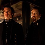 Luke Evans and John Cusack in The Raven Luke Evans and John Cusack in The Raven