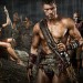 Katrina Law as Mira, Liam McIntyre as Spartacus, Peter Mensah as Oenomaus, & Manu Bennett as Crixus in 'Spartacus: Vengeance'