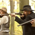 Matt Barr and Kevin Costner in 'Hatfields & McCoys'