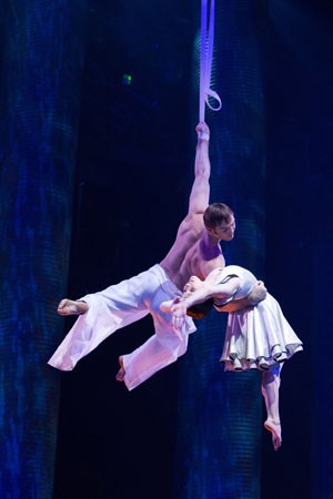 A scene from Cirque du Soleil Worlds Away A scene from Cirque du Soleil Worlds Away