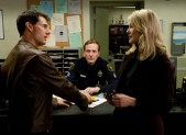 Tom Cruise, Lee Child and Rosamund Pike in Jack Reacher