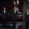 Joseph Gordon Levitt, Seth MacFarlane, and Daniel Radcliffe Oscars 2013