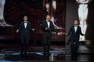 Joseph Gordon Levitt, Seth MacFarlane, and Daniel Radcliffe Oscars 2013 Joseph Gordon Levitt, Seth MacFarlane, and Daniel Radcliffe Oscars 2013