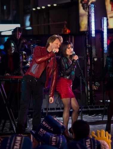Jon Bon Jovi and Lea Michele in New Year's Eve