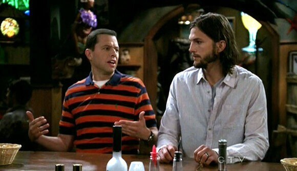Jon Cryer and Ashton Kutcher in Two and a Half Men