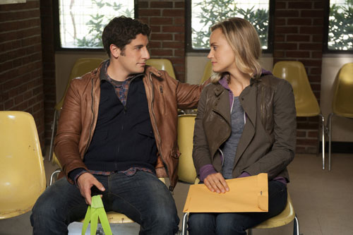 Jason Biggs and Taylor Schilling in Orange is the New Black