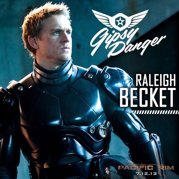 Charlie Hunnam as Raleigh Becket in Pacific Rim