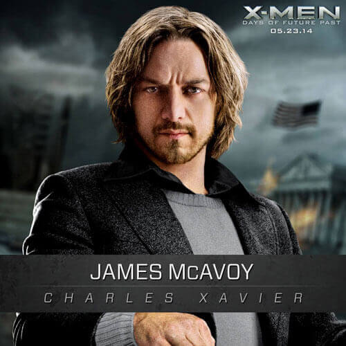 James McAvoy as Charles Xavier in X-Men: Days of Future Past