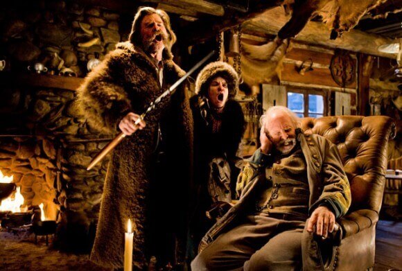 Hateful Eight Kurt Russell, Jennifer Jason Leigh, Bruce Dern Scene