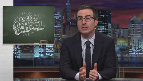 John Oliver Offers Back to School Advice