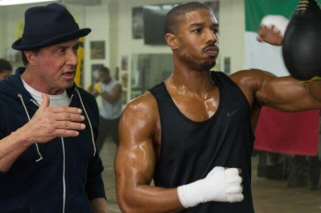 Sylvester Stallone Michael B Jordan in Creed