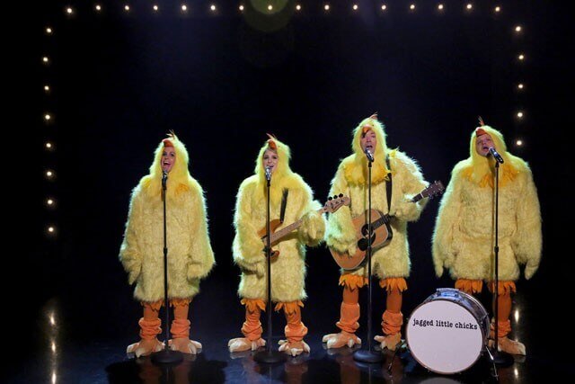 Meghan Trainor, Jimmy Fallon, Alanis Morissette Dressed as Chicks