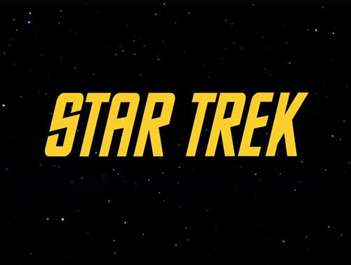 Star Trek Logo in Yellow on a Black Background