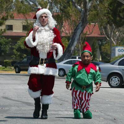 Billy Bob Thornton and Tony Cox in Bad Santa