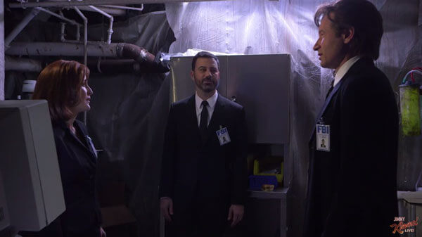 Jimmy Kimmel David Duchovny Gillian Anderson X-Files