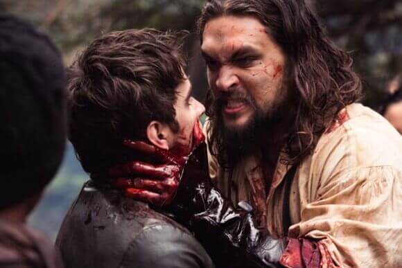 Landon Liboiron and Jason Momoa in Frontier