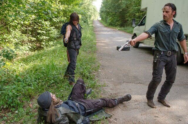 Walking Dead Season 6 Episode 10 Norman Reedus, Andrew Lincoln, and Tom Payne