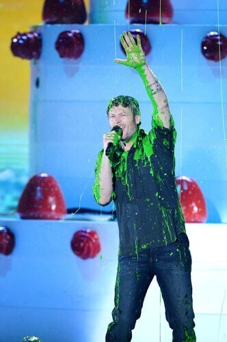 Blake Shelton Slimed Kids Choice Awards