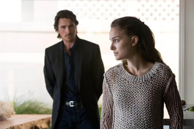 Christian Bale and Natalie Portman in a scene from Knight of Cups