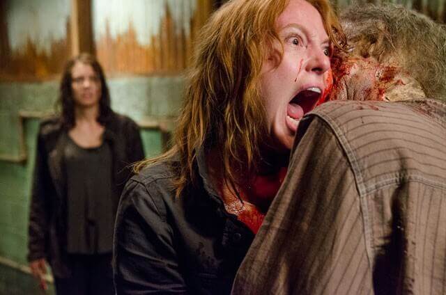 Walking Dead Alicia Witt and a Zombie