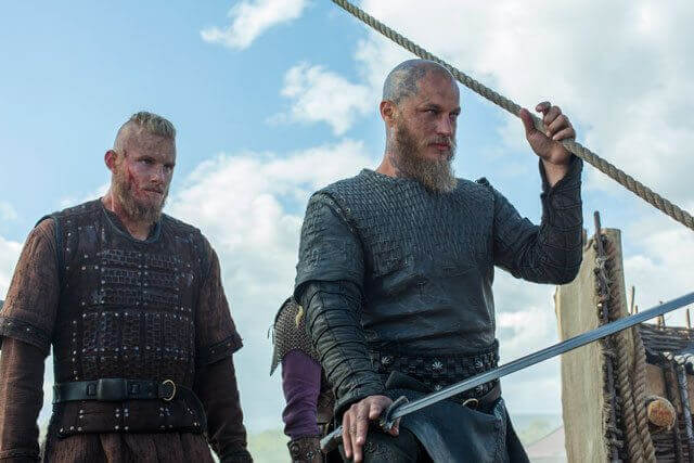 Vikings Season 4 Episode 9 Alexander Ludwig and Travis Fimmel