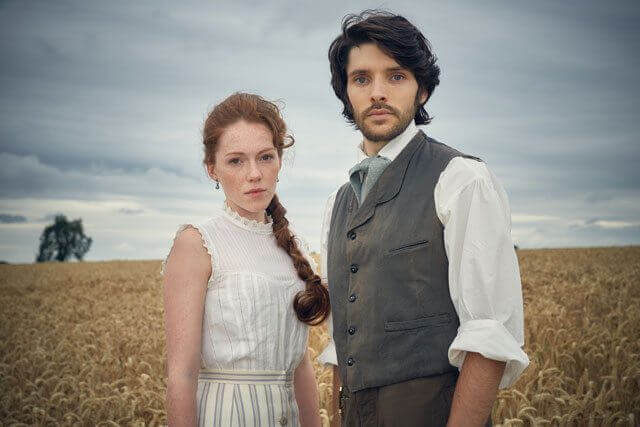Colin Morgan and Charlotte Spencer in Living and the Dead