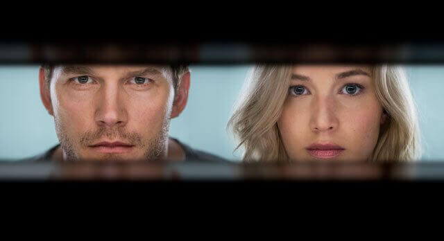 Passengers stars Chris Pratt and Jennifer Lawrence