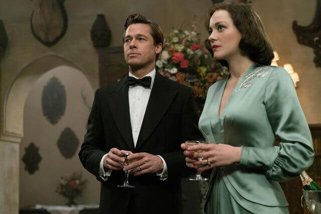 Allied stars Brad Pitt and Marion Cotillard