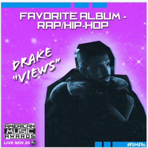 American Music Awards 2016 Led by Drake