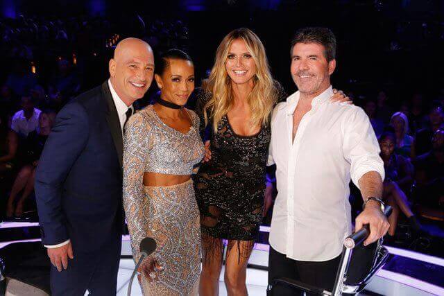 America's Got Talent stars Heidi Klum, Simon Cowell, Mel B and Howie Mandel