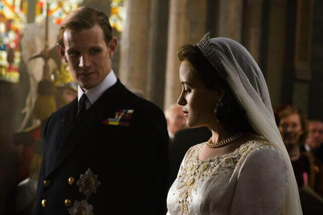 The Crown stars Claire Foy and Matt Smith