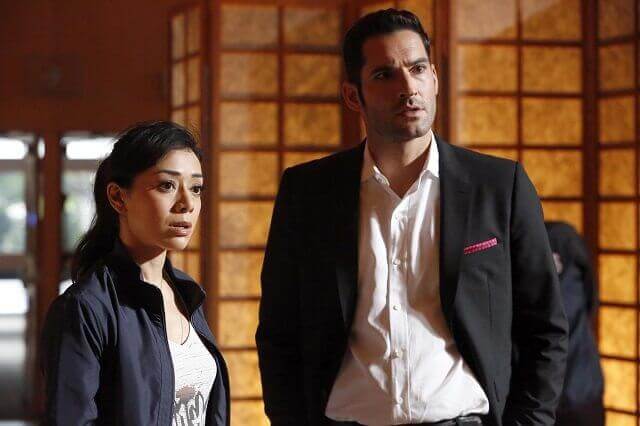 Lucifer Season 2 episode 8 Aimee Garcia and Tom Ellis