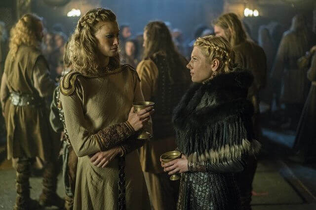 Vikings star season 4 Alyssa Sutherland and Katheryn Winnick