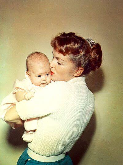 Debbie Reynolds and baby Carrie Fisher