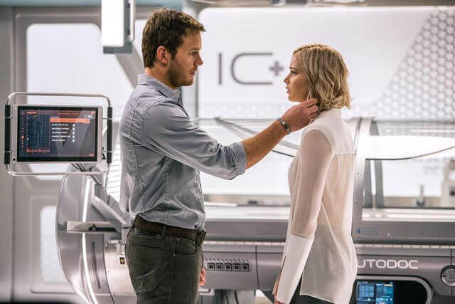 Passengers stars Chris Pratt and Jennifer Lawrence