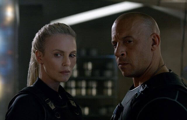 Fate of the Furious Charlize Theron and Vin Diesel