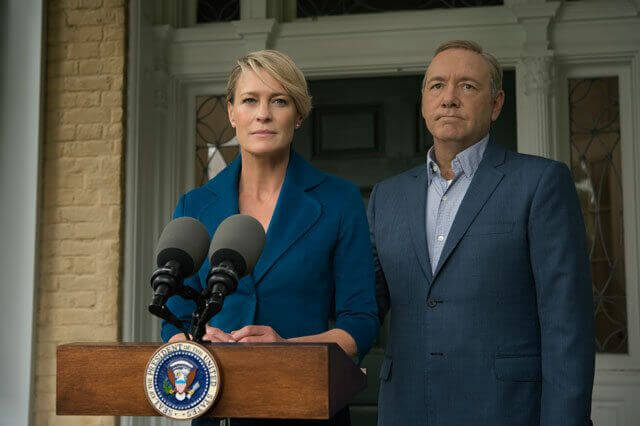 House of Cards stars Robin Wright and Kevin Spacey