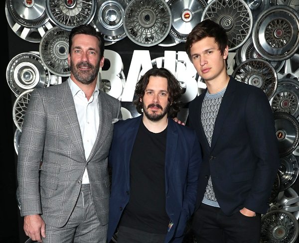 Baby Driver stars Ansel Elgort and Jon Hamm with director Edgar Wright