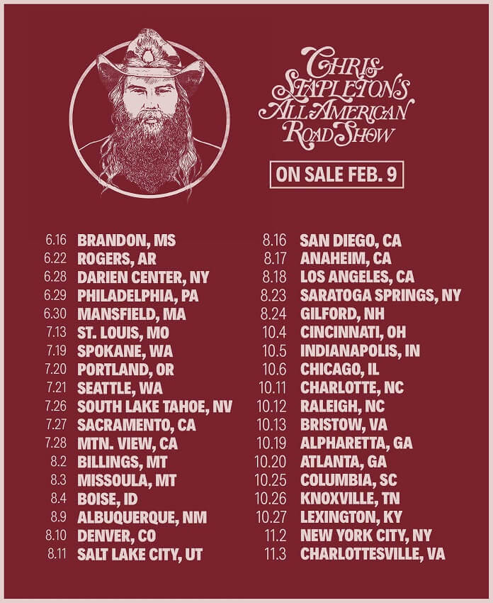 chris stapleton choctaw casino setlist