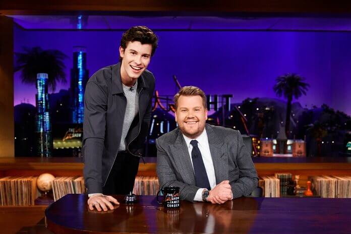Shawn Mendes and James Corden