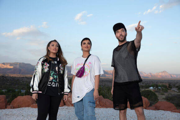 Unidentified with Demi Lovato