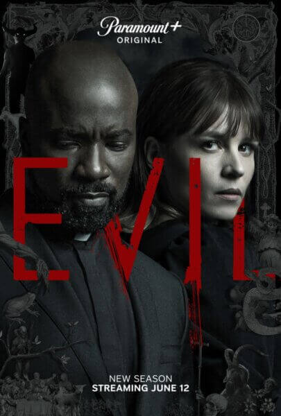 Evil Season 3 Poster with Mike Colter and Katja Herbers