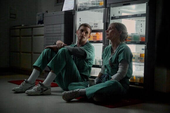 The Good Nurse Eddie Redmayne and Jessica Chastain
