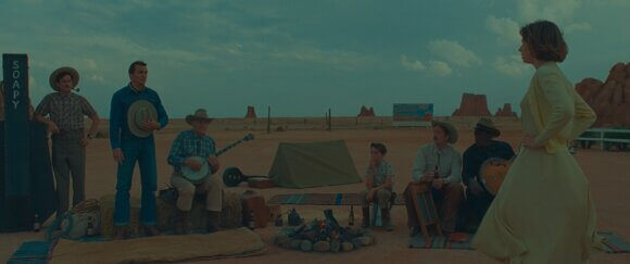 Asteroid City Rupert Friend and Maya Hawke