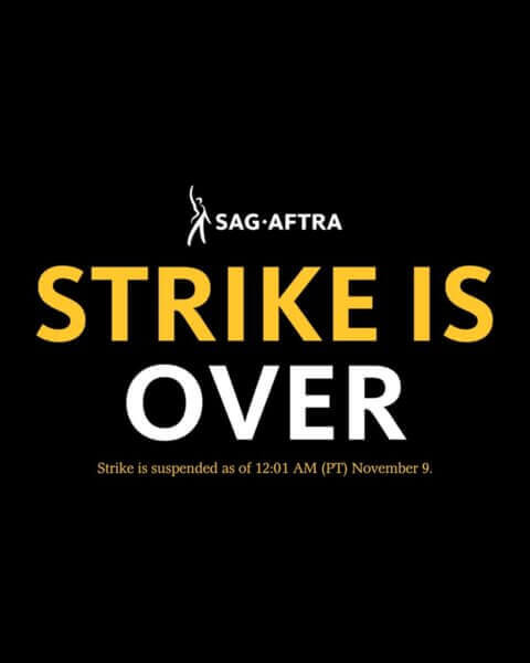 SAG Strike is Over
