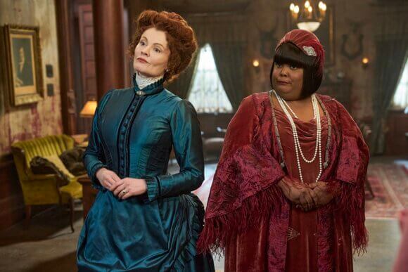 Rebecca Wisocky and Danielle Pinnock in Ghosts Season 3 Episode 9
