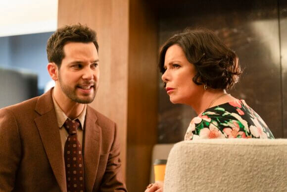 Skylar Astin and Marcia Gay Harden in So Help Me Todd Season 2 Episode 7