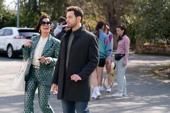 Marcia Gay Harden and Skylar Astin